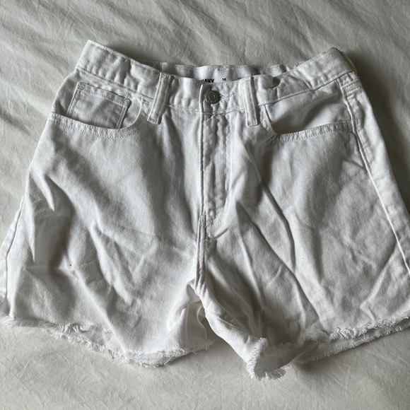 High rise white Jean shorts - Picture 2 of 3